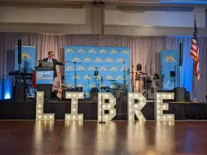 Libre Initiative President Daniel Garza speaks in Philadelphia at the Pennsylvania chapter launch on March 21, 2024.
