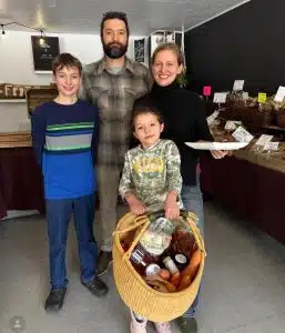 Lorenzo & his family who own Foot of the Mountain Farm